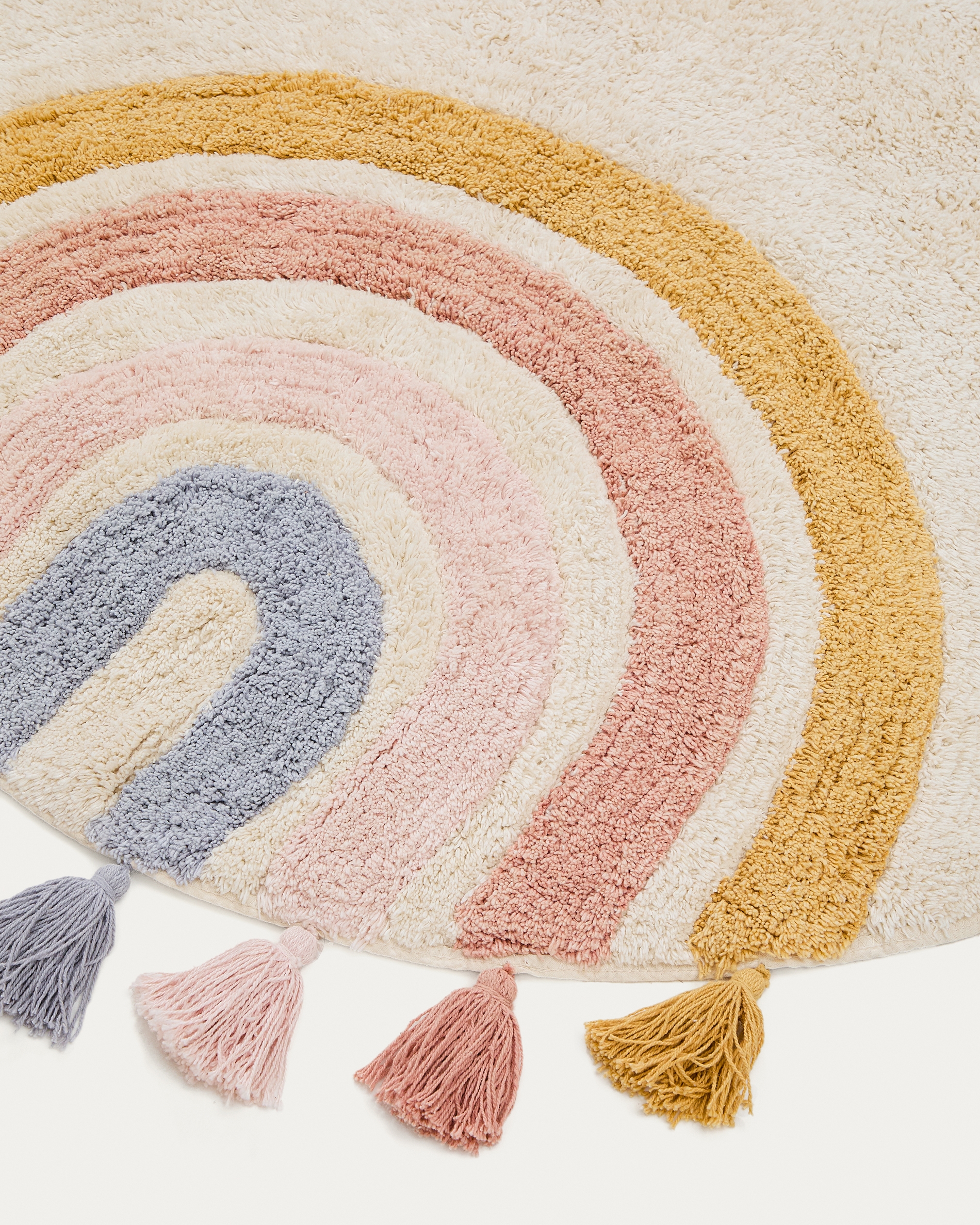 Круглый ковер Tadea 100% хлопок разноцветная радуга Ø 100 см La Forma (ex Julia Grup)