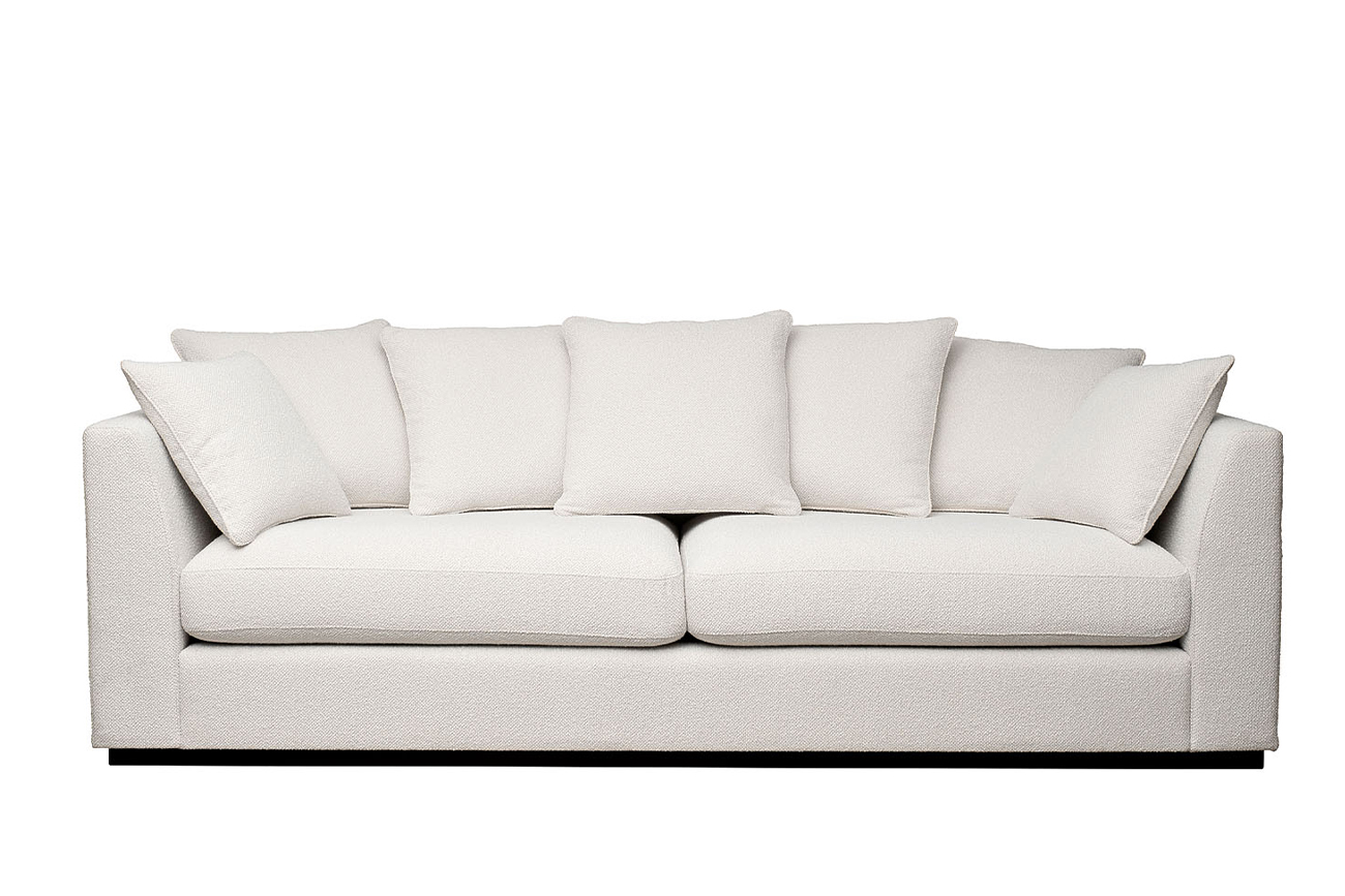 Диван треестный букле кремовый Garda Decor ROBERTO-250-FLONA SVBEG