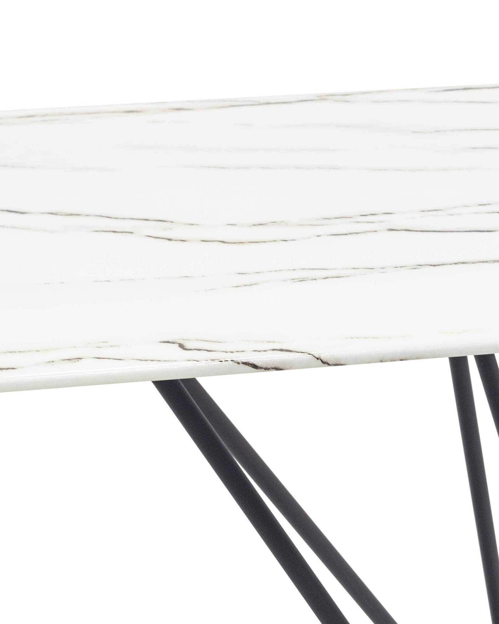 Стол обеденный Сакраменто 140*90 белый стеклянный Stool Group