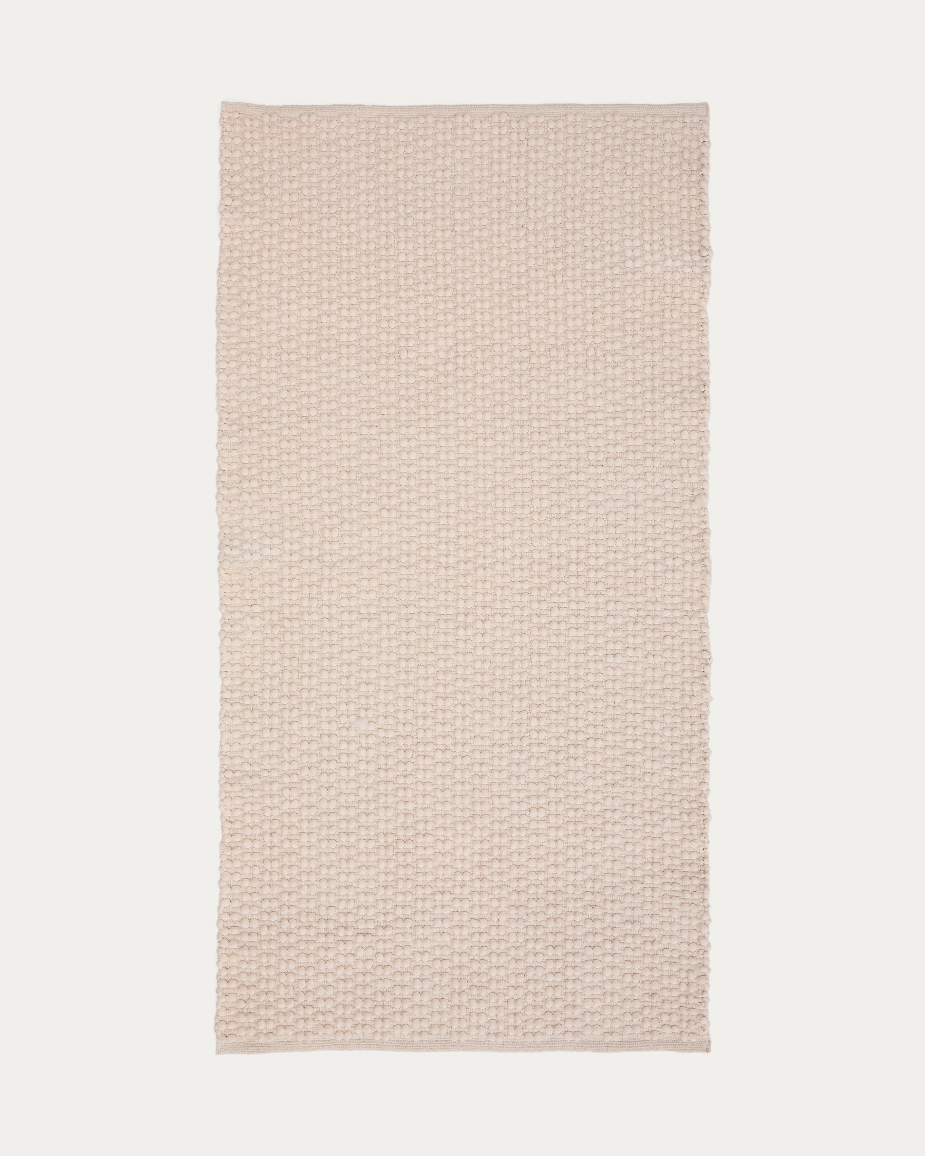 Ковер Mascarell из хлопка и полиэстера белого цвета 70 x 140 см La Forma (ex Julia Grup)