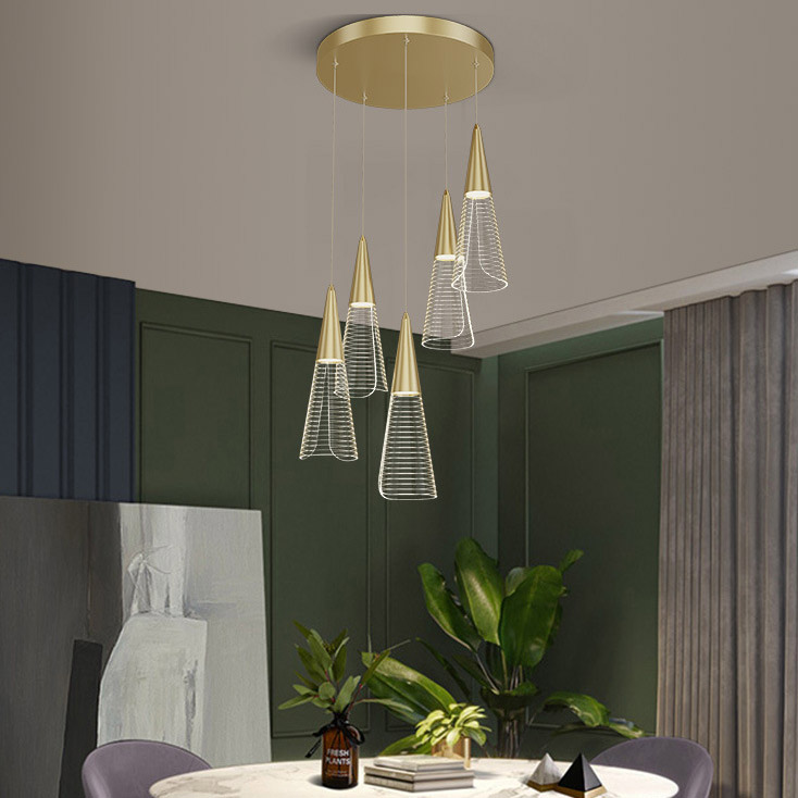 Подвесной светильник MANDORA L5 Brass Диск by ImperiumLoft
