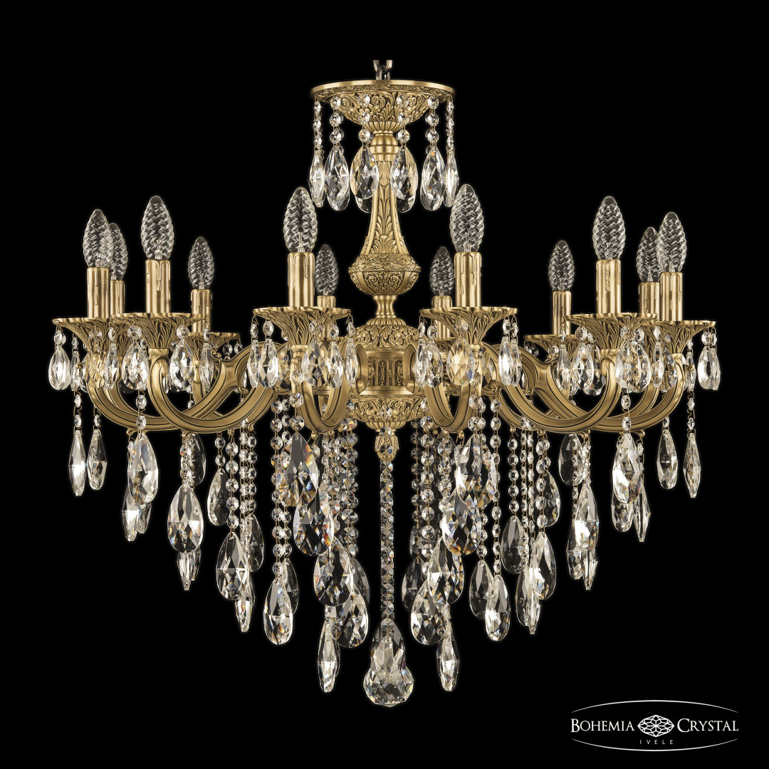 Люстра бронзовая с хрусталём 72101/12/250 B FP