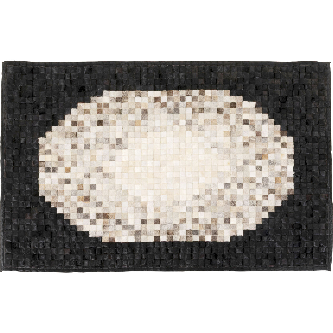 Ковер Pixel Circle Grey 170x240cm KARE 57335