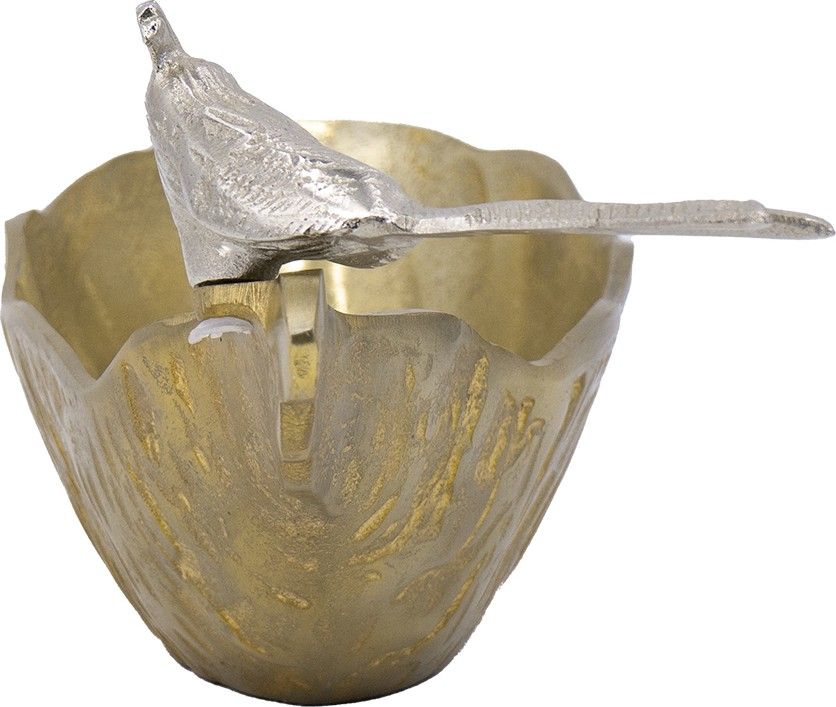 Чаша декоративная с птичкой Glasar 83759