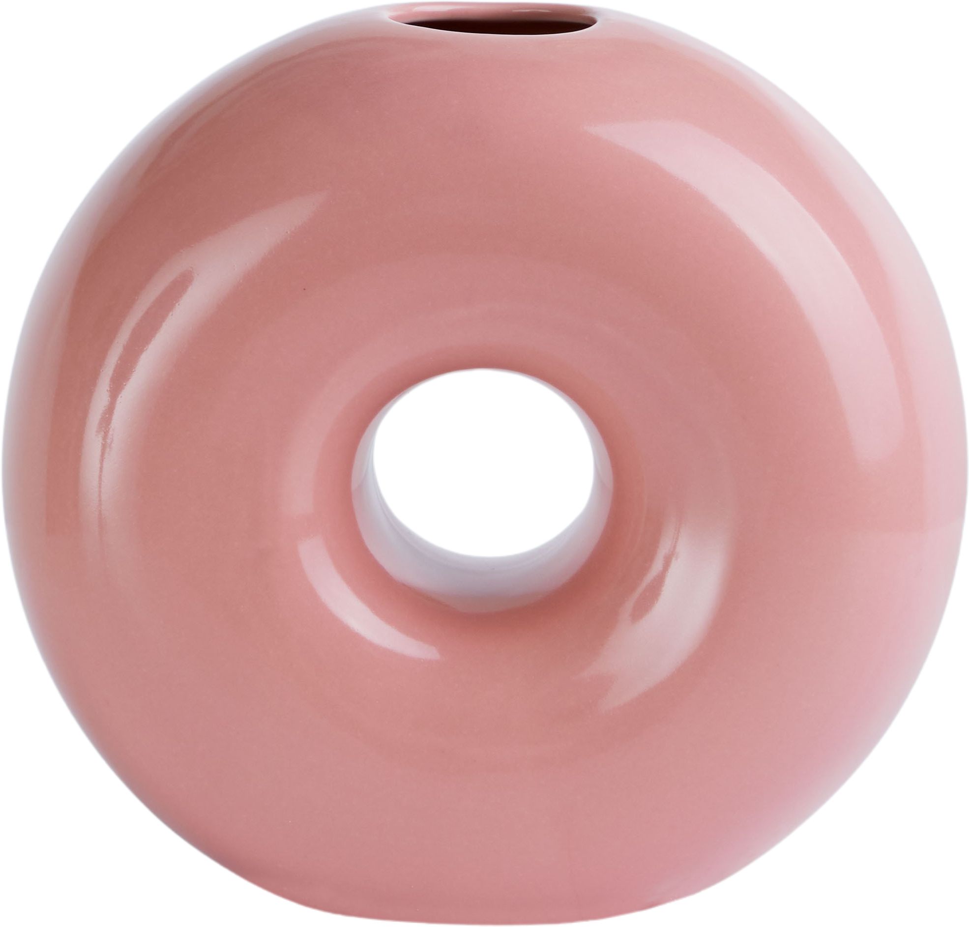 Ваза Пончик розовый Glasar 68-022