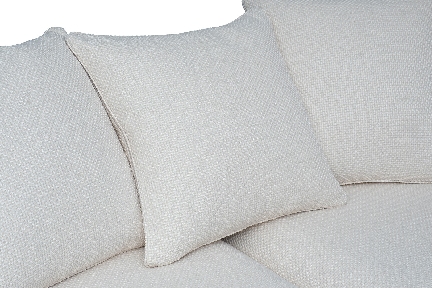 Диван треестный рогожка кремовый Garda Decor ROBERTO-250-BOTEGA SVBEG