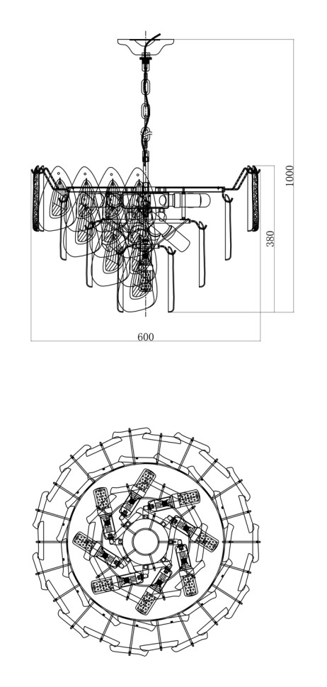 Люстра подвесная Fluorite FL1092-13P
