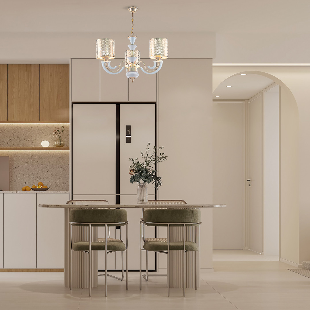Люстра подвесная с плафонами 308857/3 Wh/Gd Arte Milano