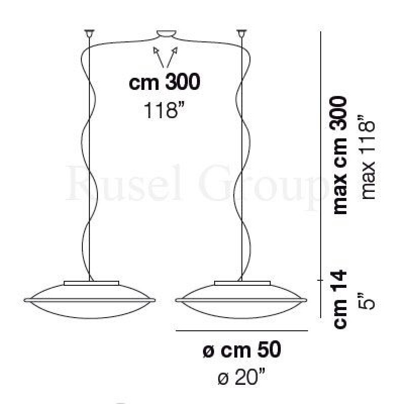 Подвесной светильник Vistosi AURORA SP 50 D2