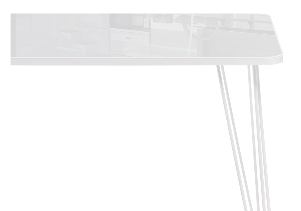 Стол стеклянный Woodville Хумфри белый 514796