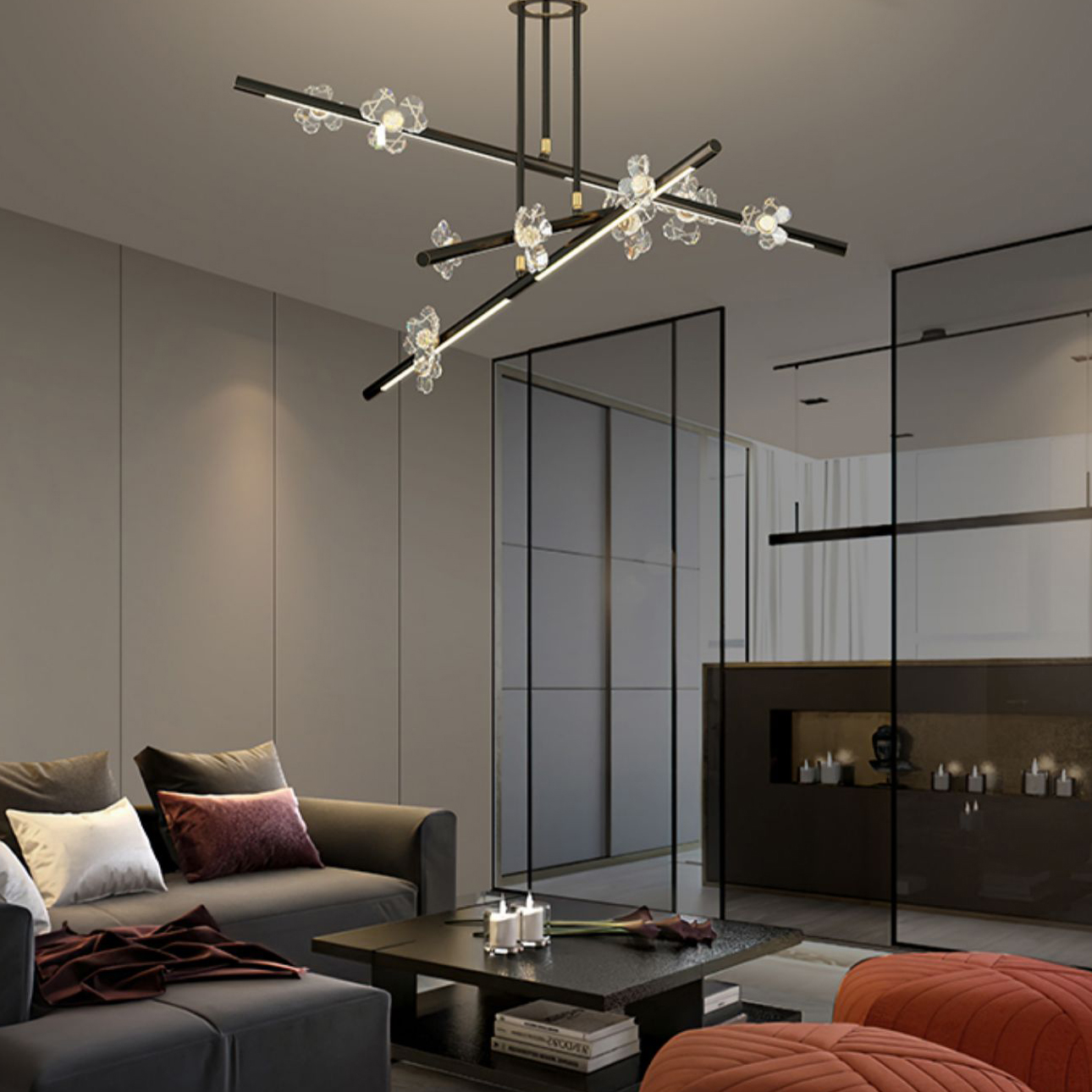 Потолочная люстра CAMILIA CH D120 Brass by ImperiumLoft