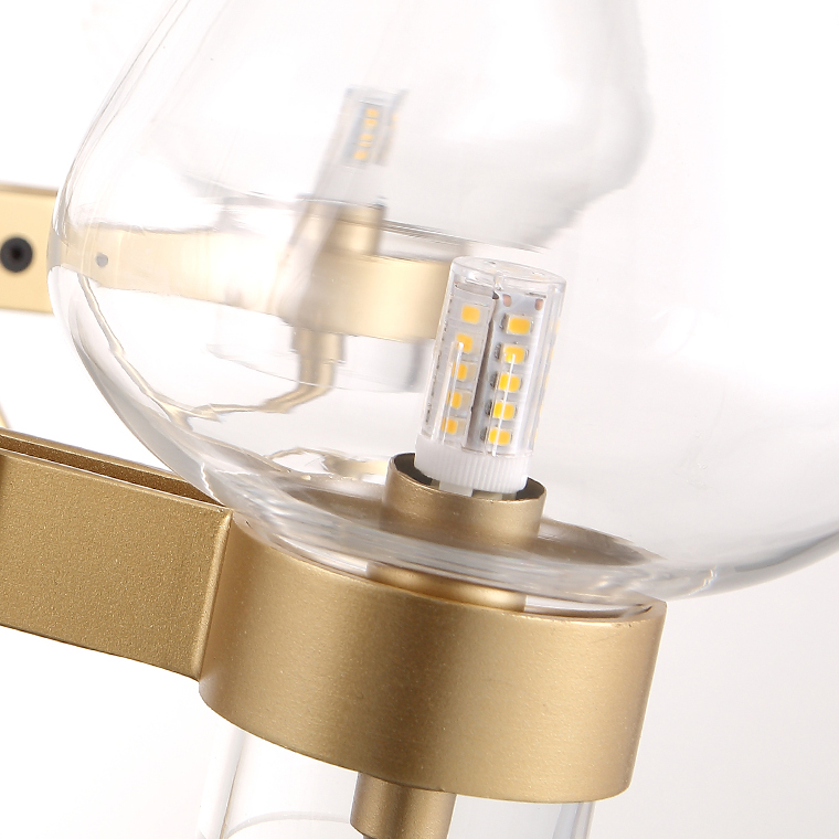 Люстра MONTALEMBERT by Studios 8 lamps Black/Transparent by ImperiumLoft