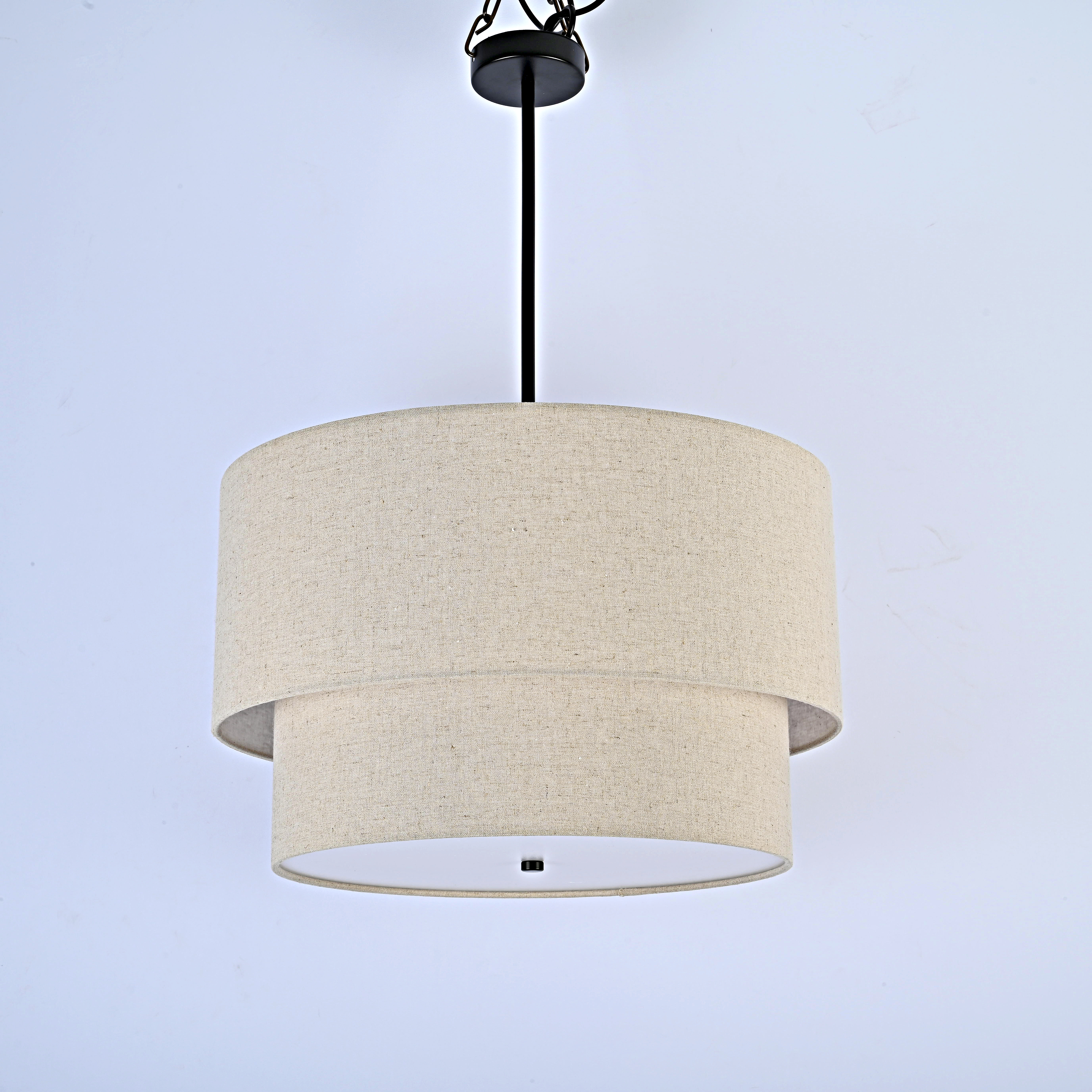 Люстра RH TWO-TIER ROUND Shade Linen by ImperiumLoft