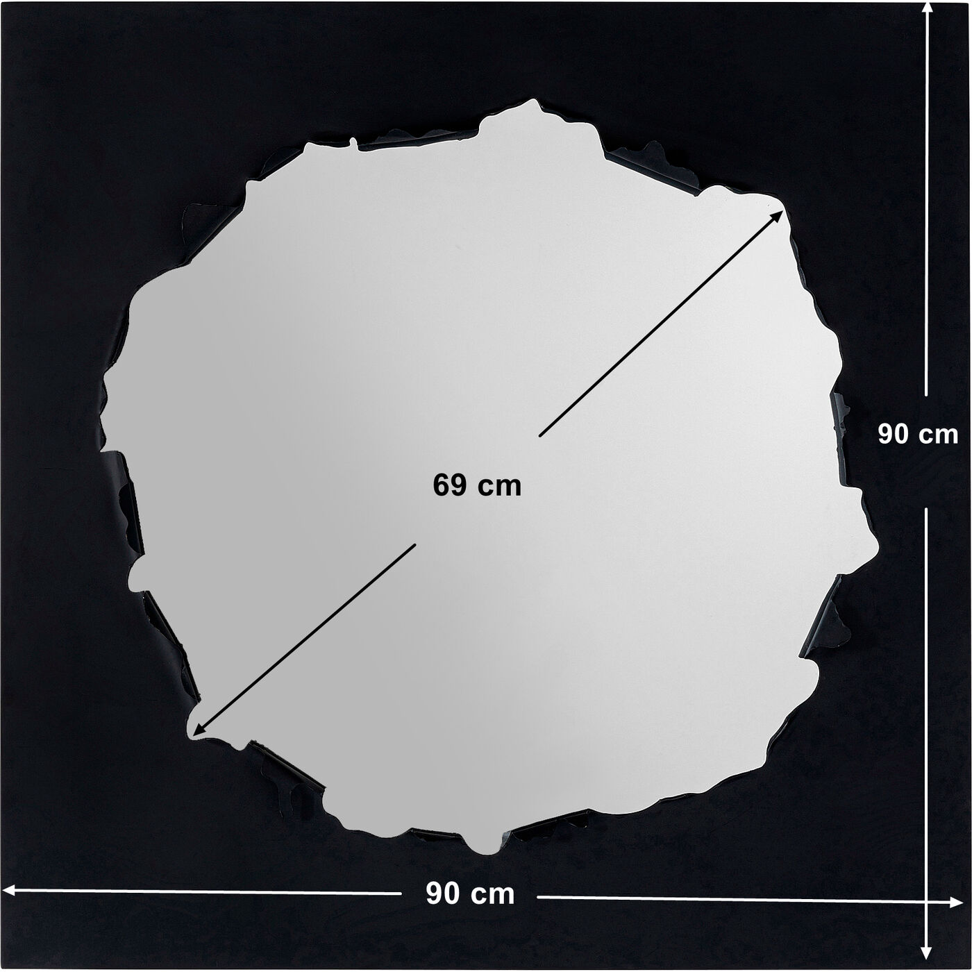 Зеркало настенное Explosion 90x90 см KARE 87610