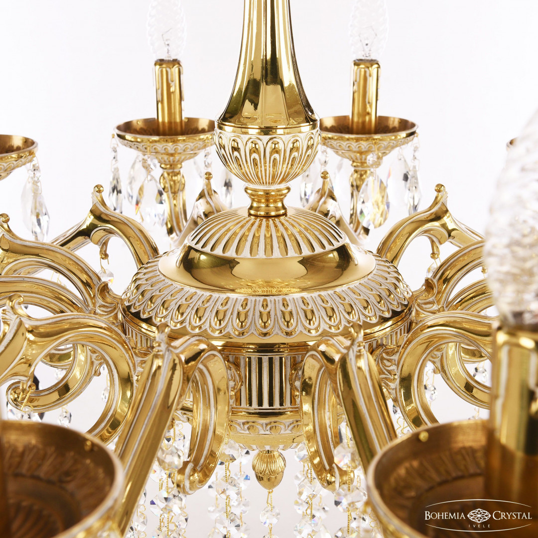 Люстра бронзовая с хрусталём 75102/12/250 B GW