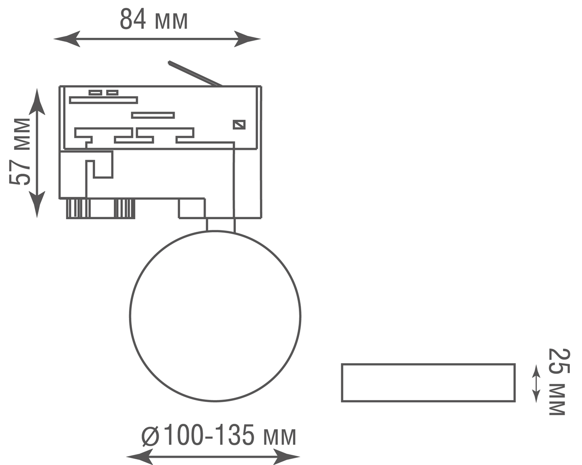 Светодиодный светильник для трехфазной шины Donolux DL18791R24W1B Track