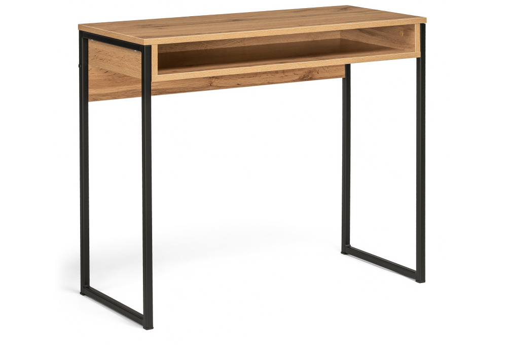 Стол Woodville Лео Лофт дуб вотан / матовый черный 489679