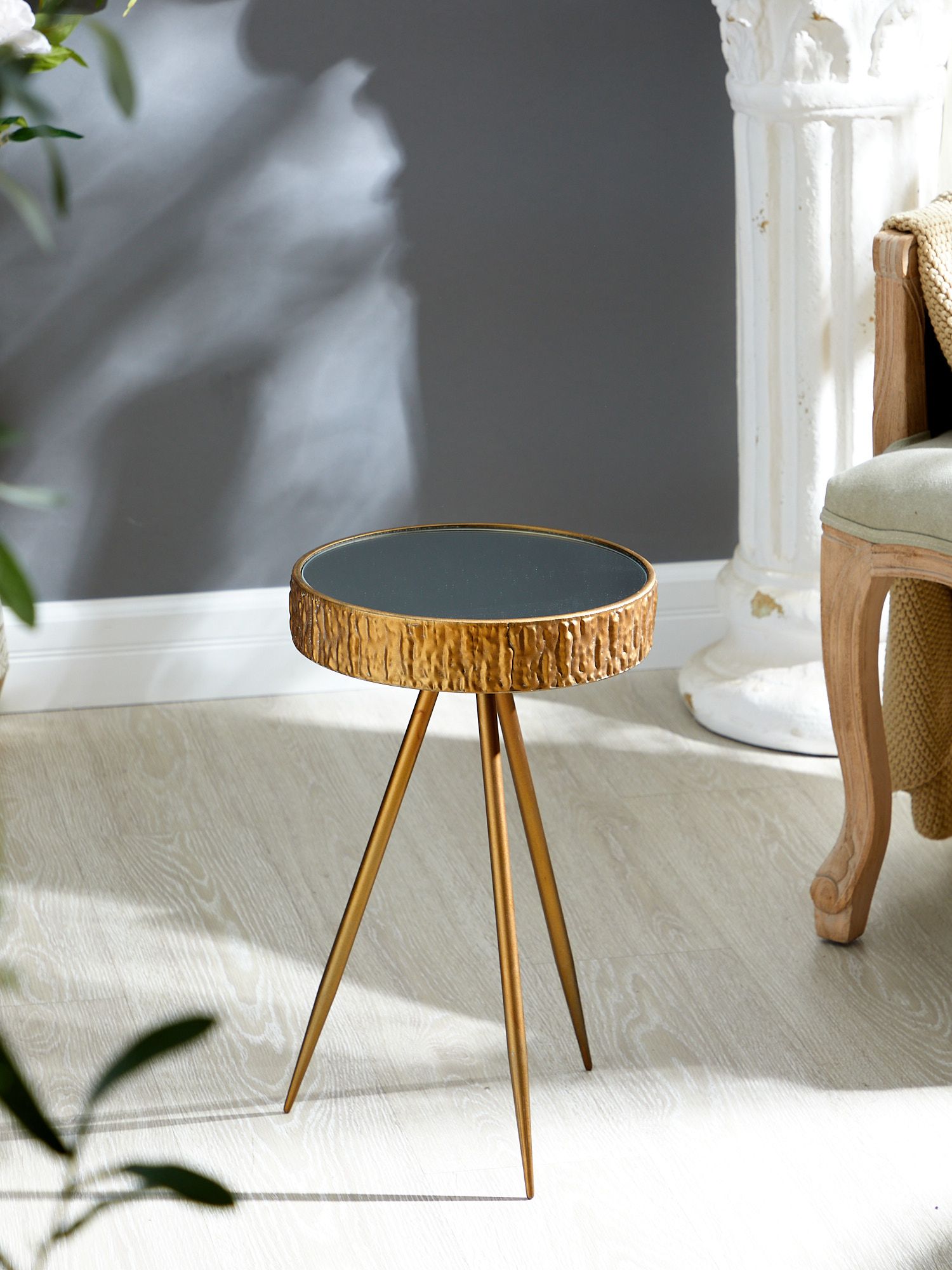 Столик интерьерный с зеркальной столешницей Занзибар Glasar 57-318