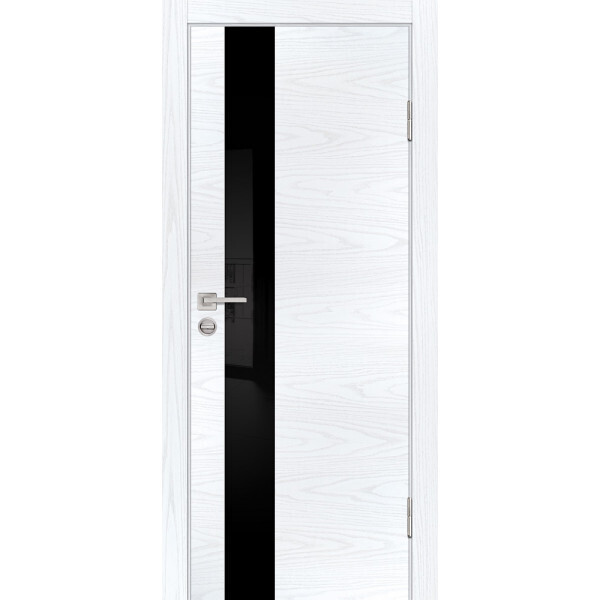 Межкомнатная дверь Graf P-10 черный лакобель Дуб скай белый (2000 х 600)