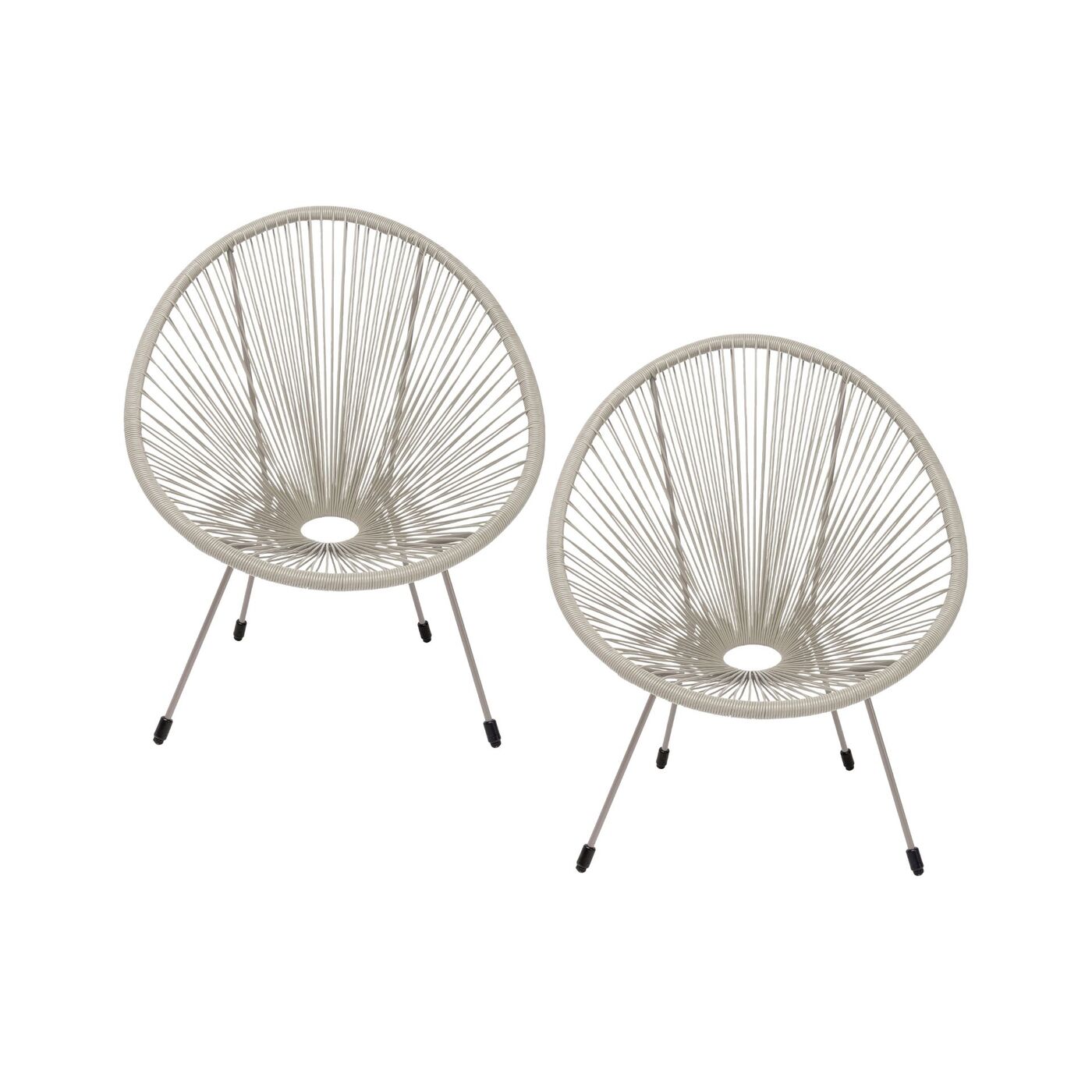 Кресло Acapulco Mono Greige 2/Set KARE 47424