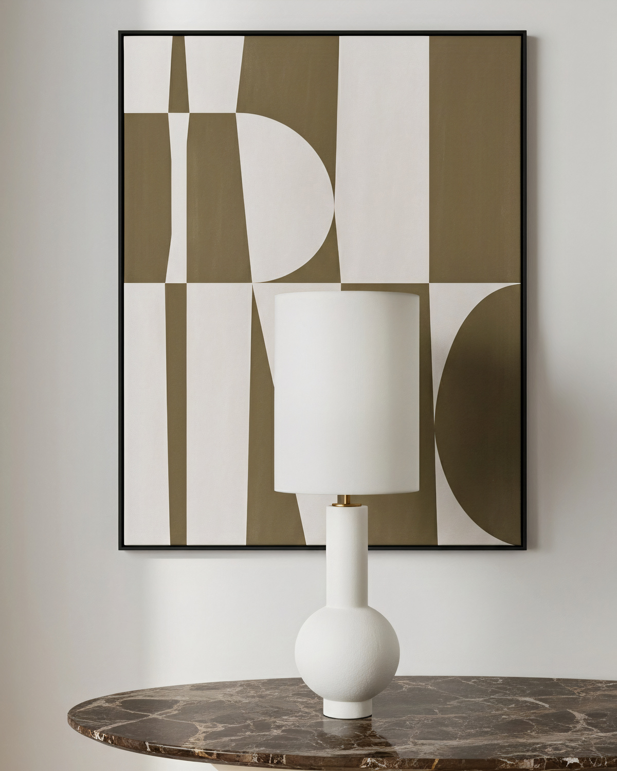 Белая настольная лампа Коэн Louvre Home LTL862913MGI