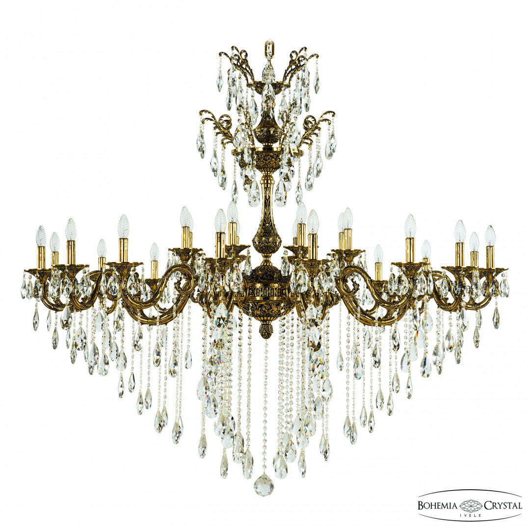 Люстра бронзовая с хрусталём 71105/24/590/XL B GB