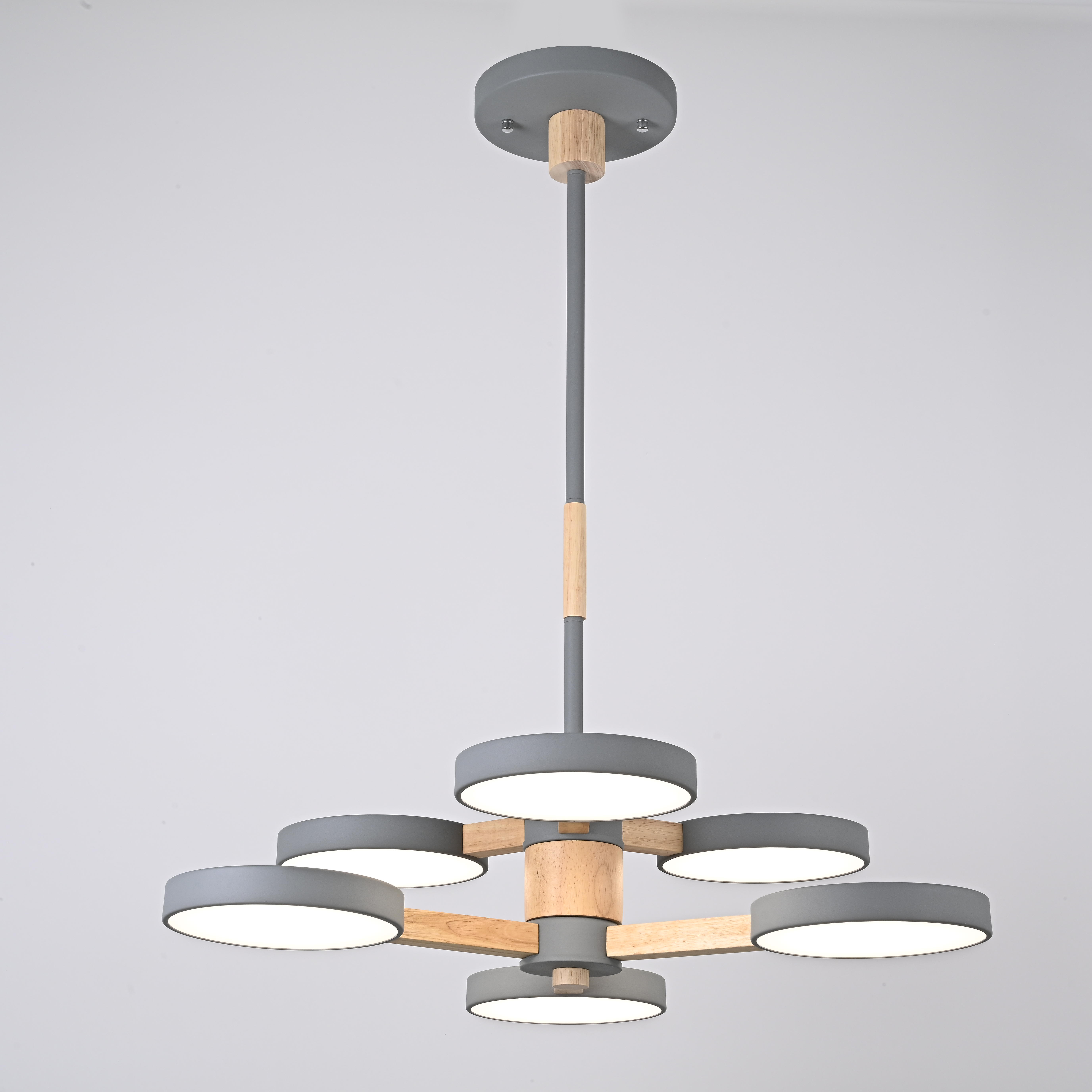 Подвесная люстра TURNA DBL L6 Gray by ImperiumLoft