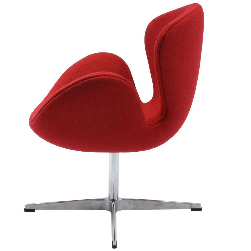 Кресло SWAN CHAIR красный кашемир Bradex Home FR 0001
