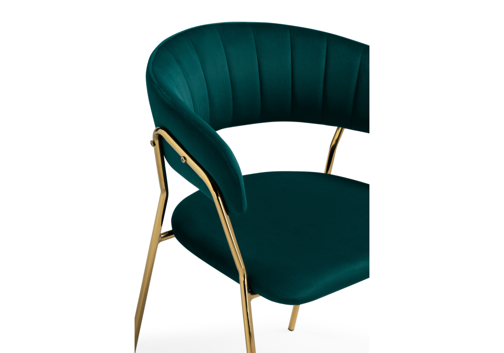 Стул Woodville Kamelia 1 green / gold 15472