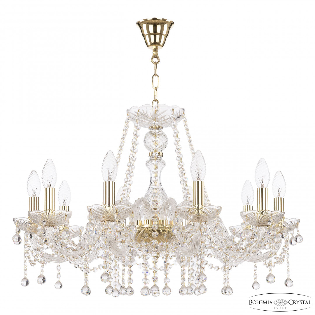 Люстра хрустальная 108/10/240 G Bohemia Ivele Crystal