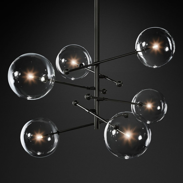 Подвесной светильник ImperiumLoft Globe Mobile 6 black KG0835P-6 black by ImperiumLoft