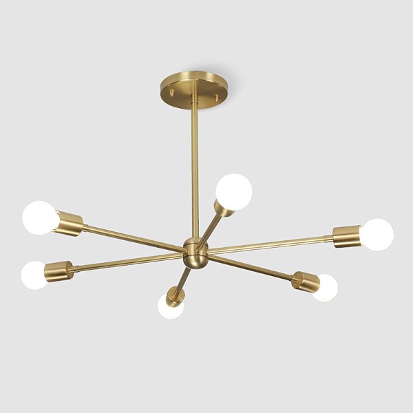 Люстра на штанге SPUTNIK D65 Gold by ImperiumLoft