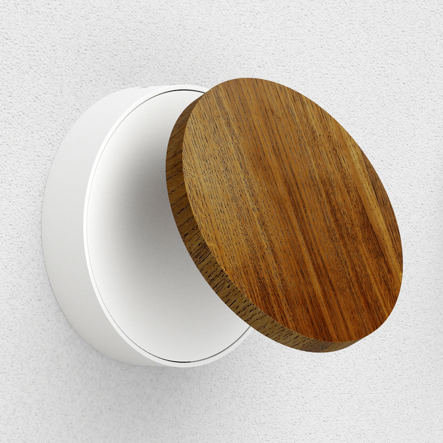 Настенный светодиодный светильник Ledron UFO G2 Wooden White