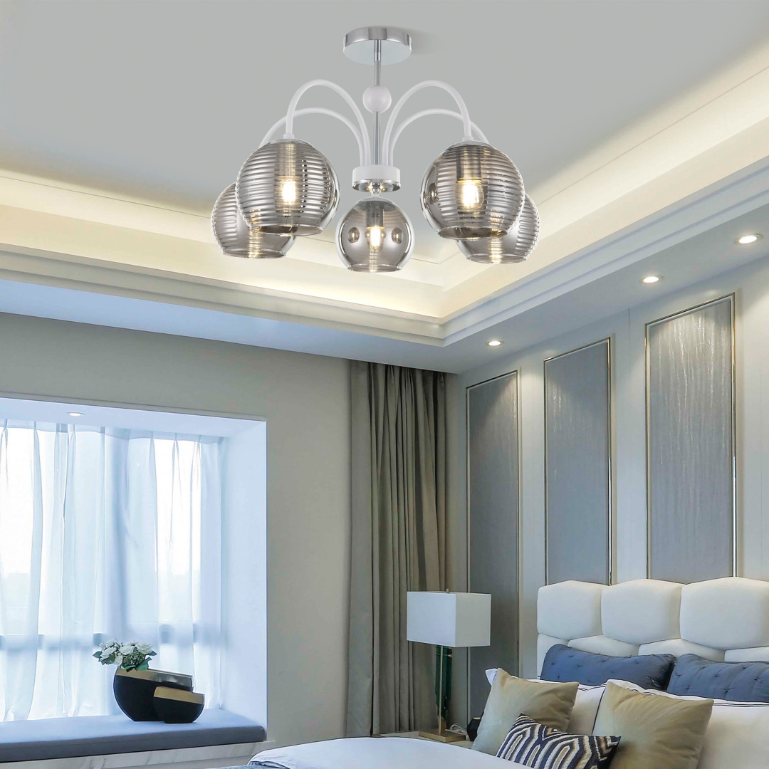 Люстра с плафонами 320719/5 CR+WH Arte Milano