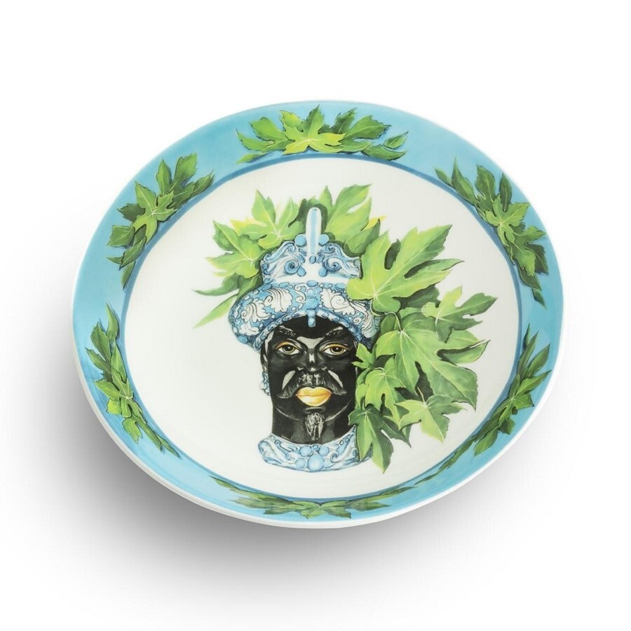 Тарелка глубокая Abhika Moro Head azure