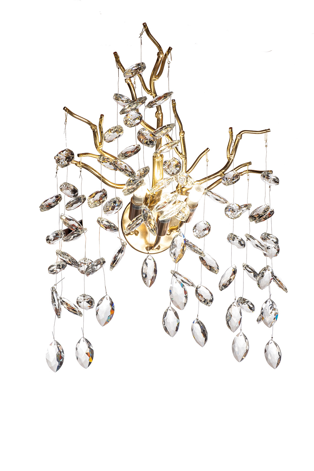 Бра со стеклянными подвесами цвет золото Garda Decor 86-11022