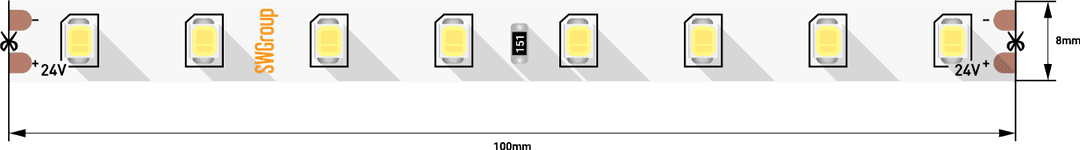 Лента светодиодная SWG SWG2P80-24-7.2-NW