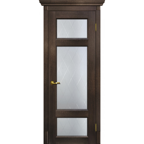 Межкомнатная дверь Graf Тоскана-3 Сатинат, контурный полимер б-цв. рис. Ромб Фреско (2000 х 600)