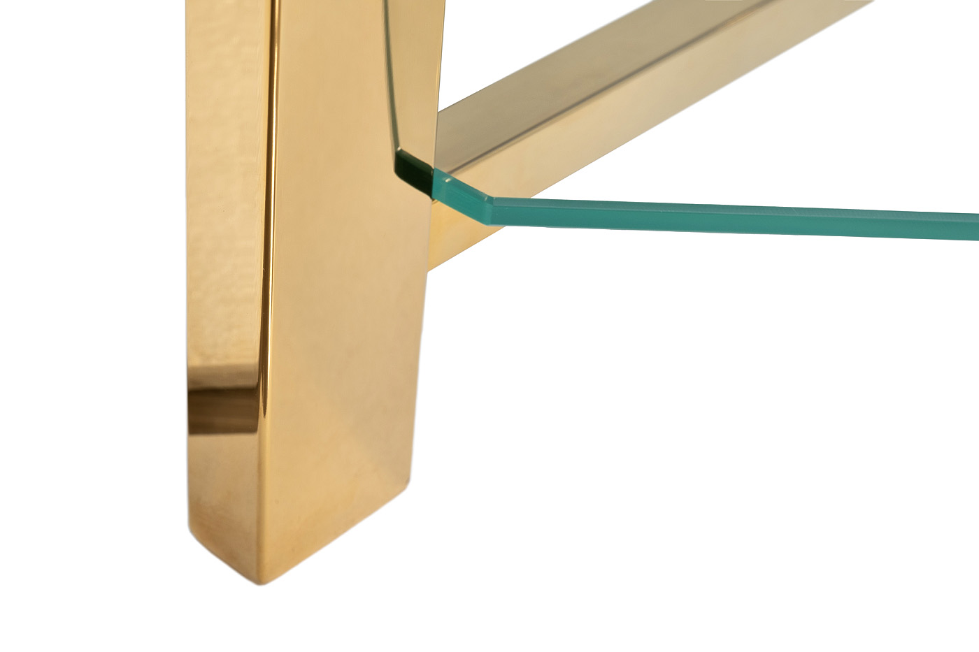 Стеллаж прозрачное стекло/золото Garda Decor GY-08728