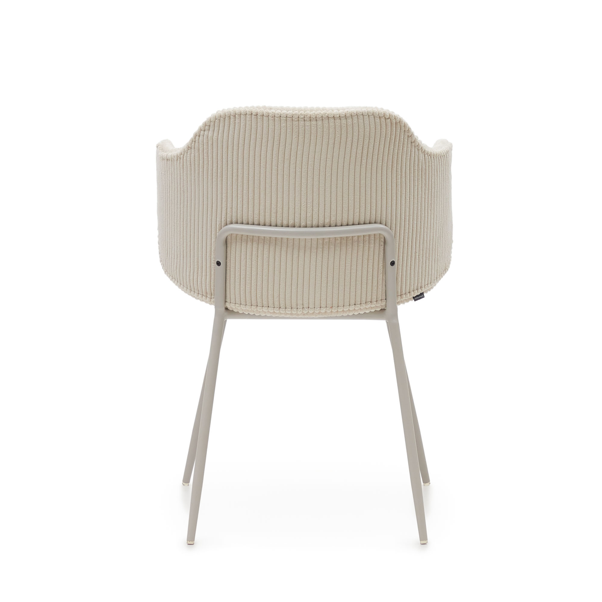 Suanna Стул из бежевого вельвета со стальными ножками La Forma (ex Julia Grup)