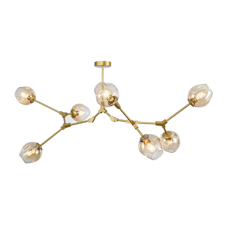 Люстра Адель Branching Bubble Chandelier L7 Brass Amber by ImperiumLoft