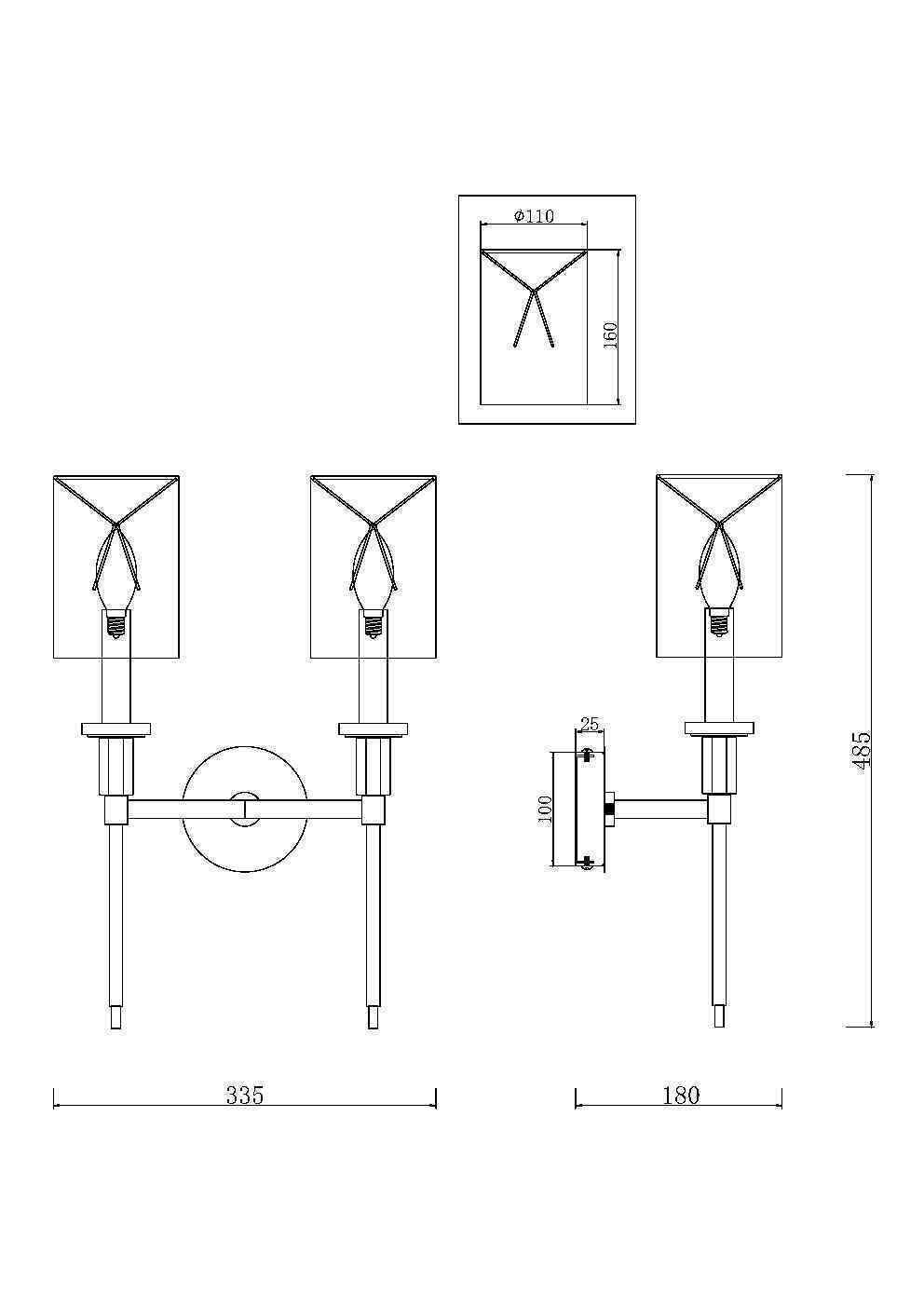 Настенный светильник Maytoni MOD148WL-02CH