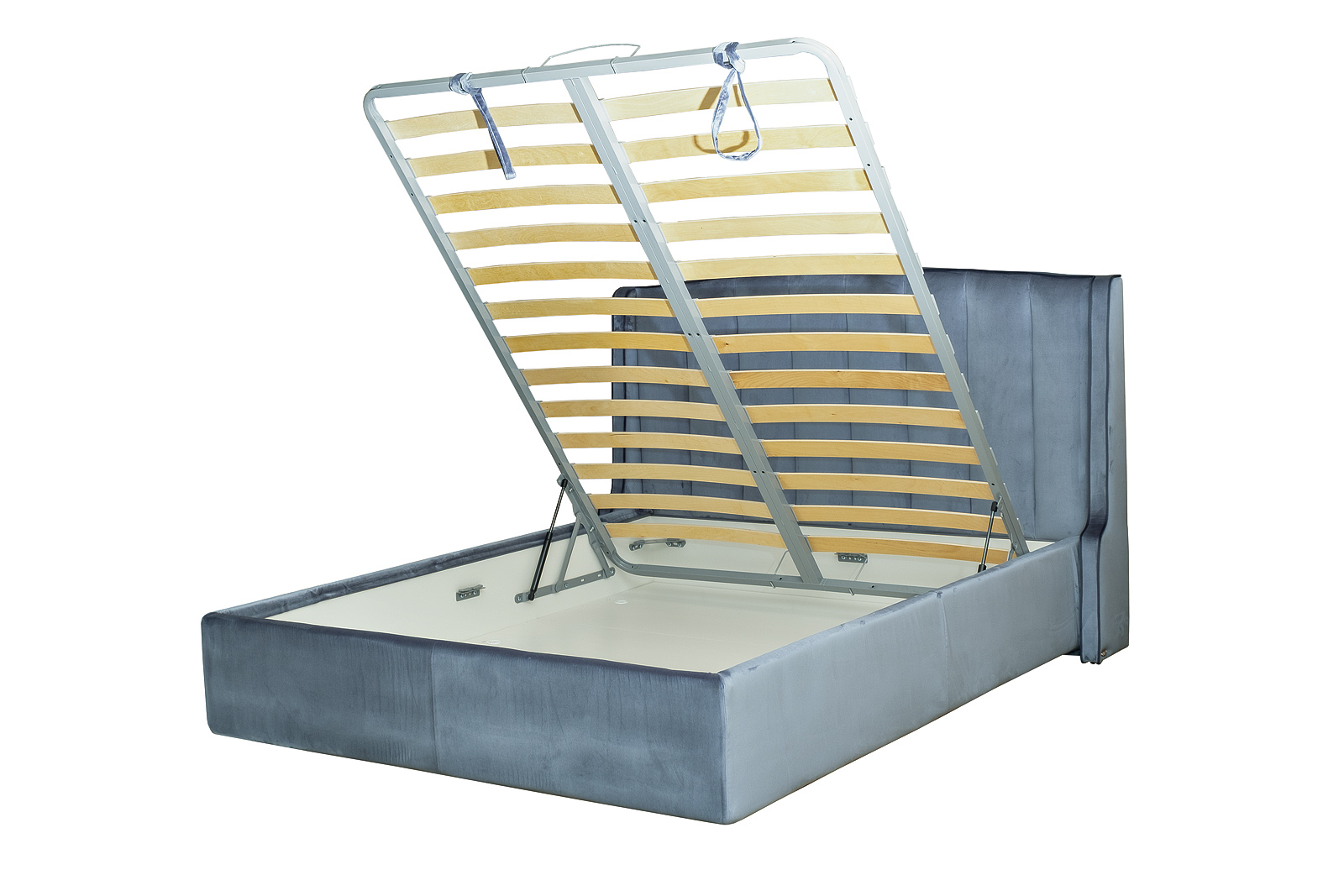 Кровать Odry c подъем.мех.вельвет синий Velv SIN 186*220*120 Garda Decor ODRY1К-160M-Velv SIN+Colt1006