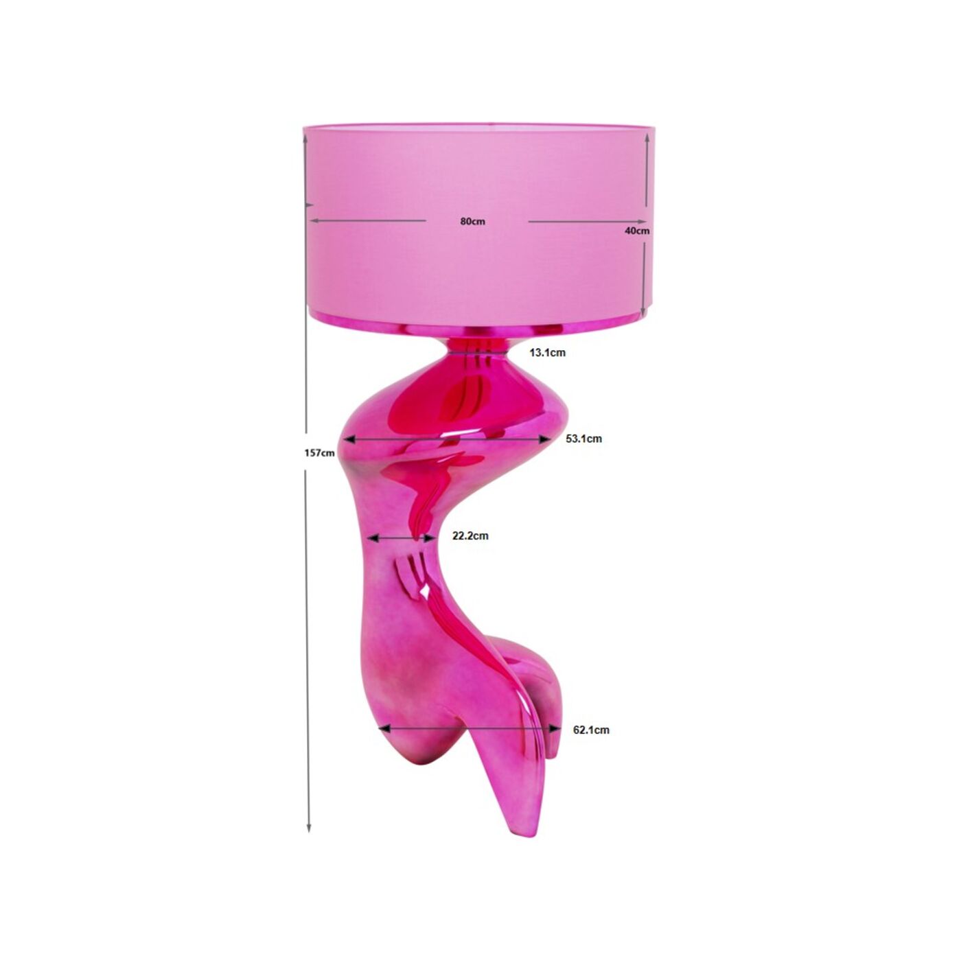 Светильник напольный KARE x Karim Rashid Flow Figure Pink 157cm KARE 57752