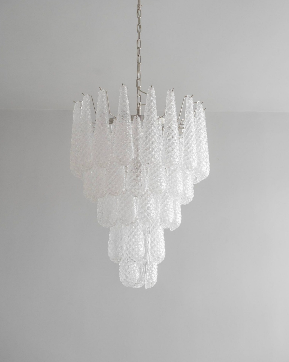 Серебристый подвесной светильник Поуль Louvre Home 21100-5DB