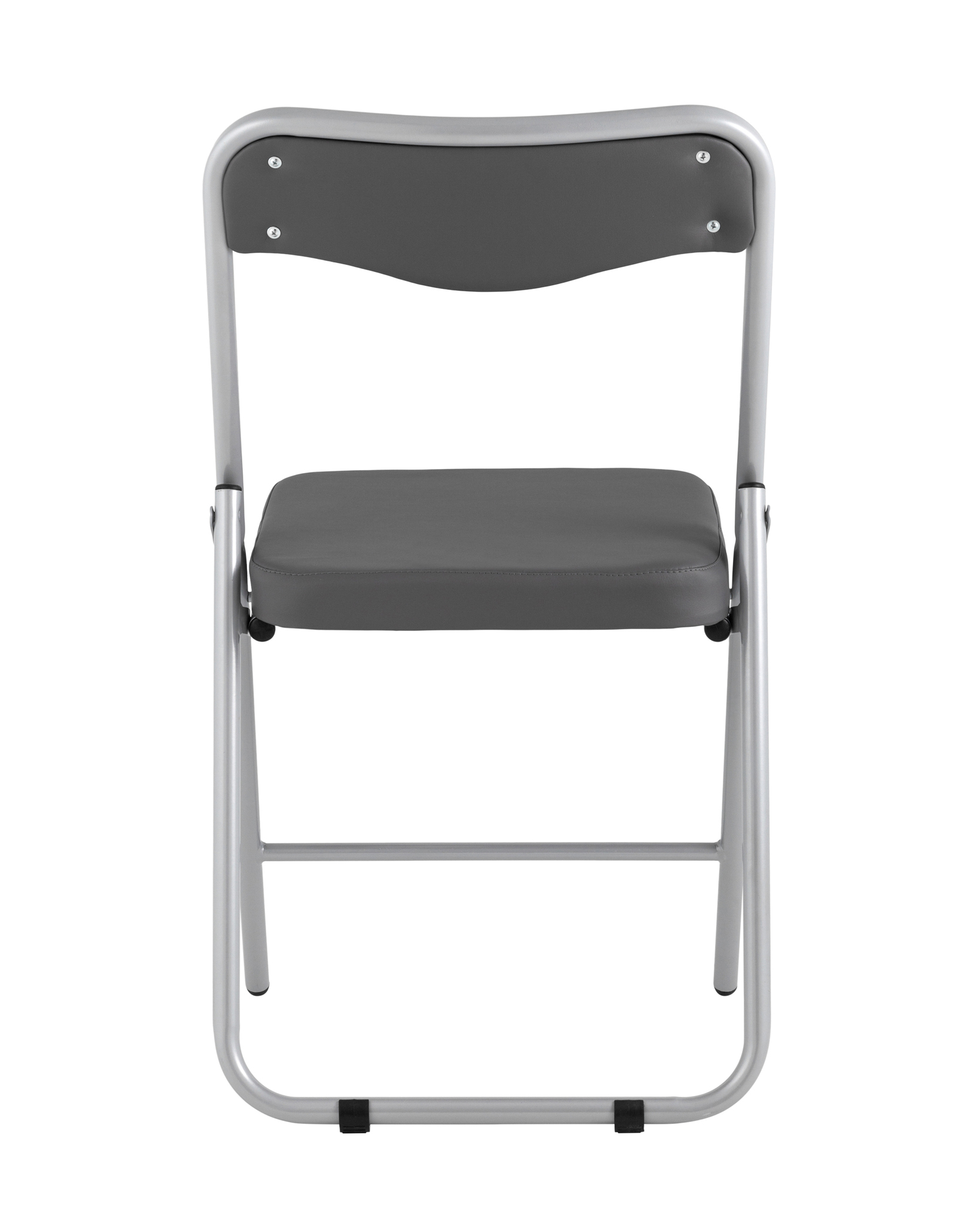 Складной стул Джонни экокожа серый каркас металлик Stool Group
