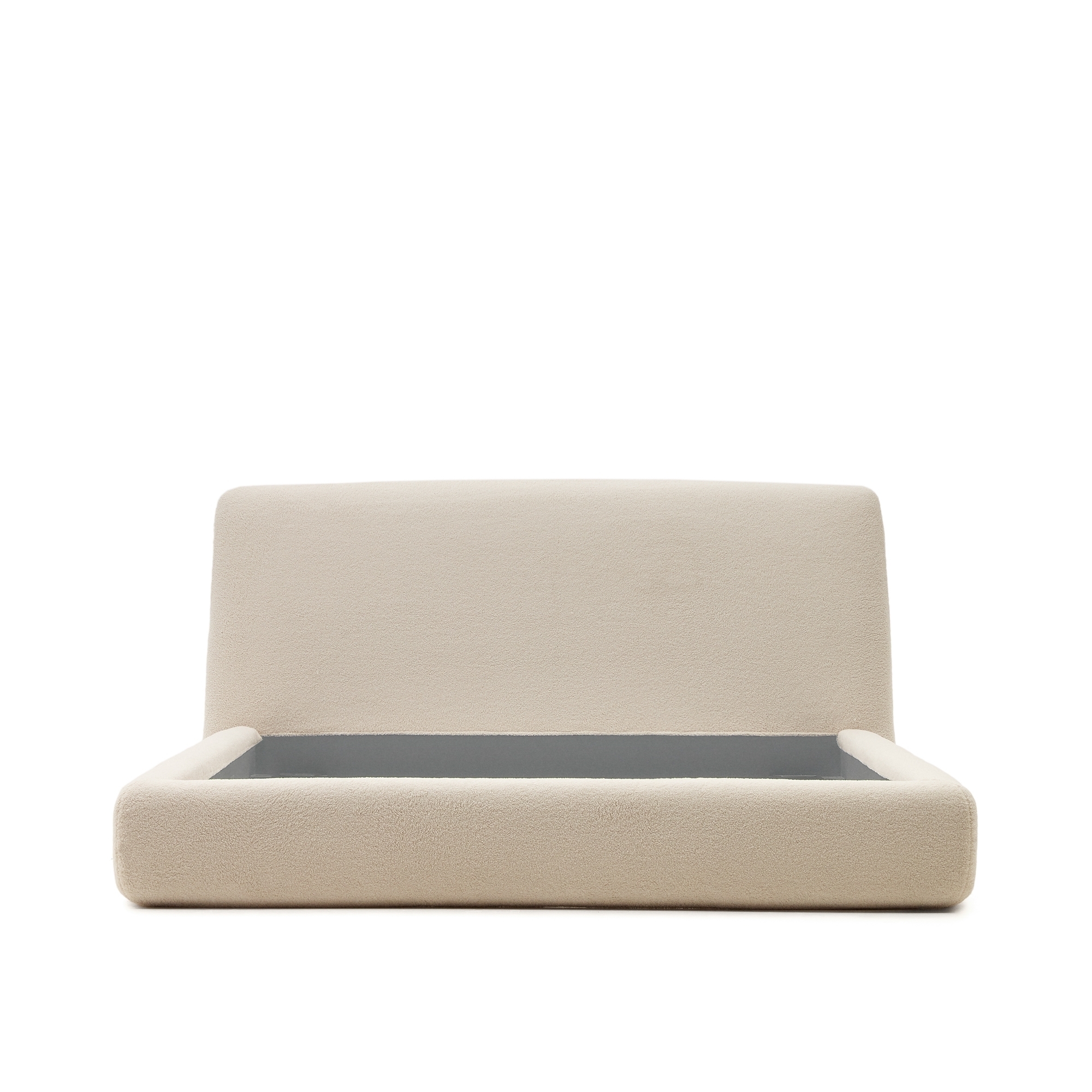 Кровать Martina со съемным бежевым чехлом из ткани букле под матрас 180 х 200 см La Forma (ex Julia Grup)