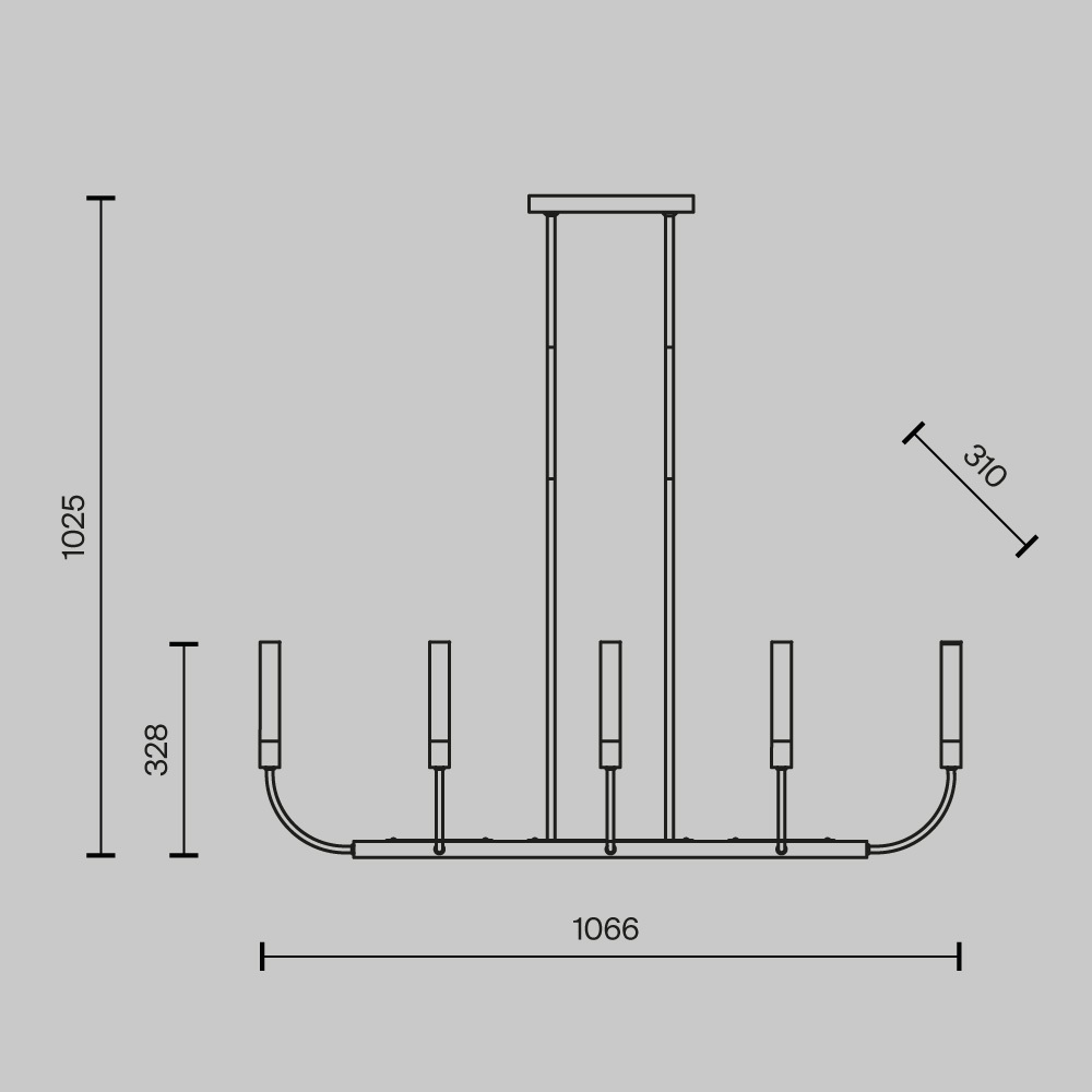 Потолочный светильник Maytoni MOD423CL-08C
