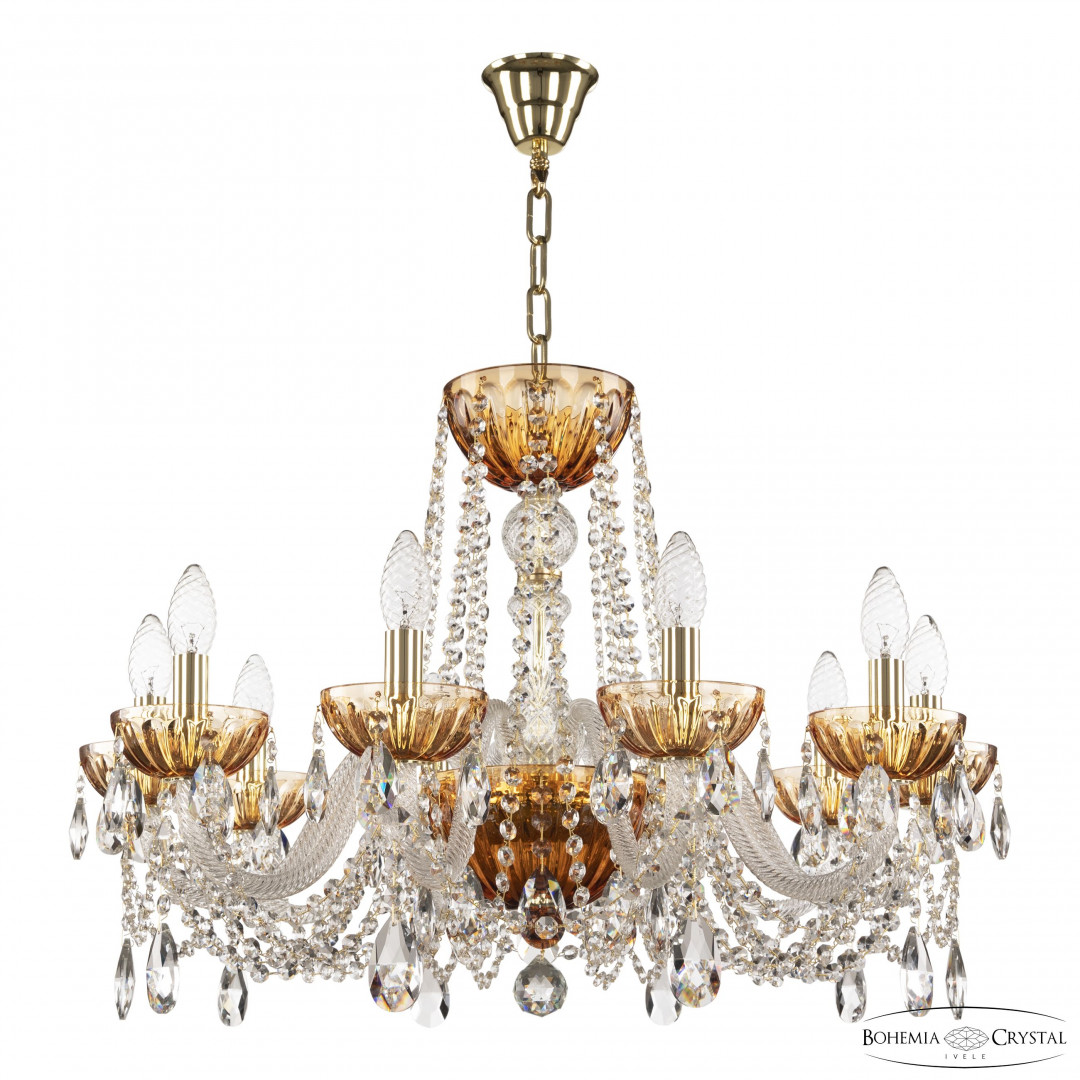 Люстра 5402/10/240 G Amber/M-1H Bohemia Ivele Crystal