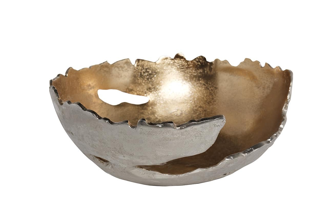 Чаша металлическая цвет золото/хром Garda Decor 71PN-1426